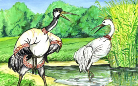 Журавль и цапля