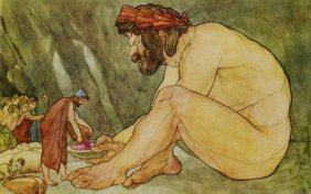 Одиссей на острове циклопов. Полифем