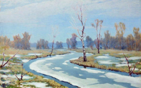 Снега потемнеют синие…